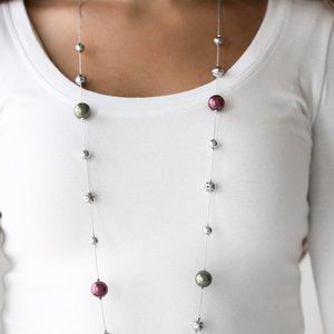 Lovely Eloquently Eloquent - Multi Necklace with Matching Earrings